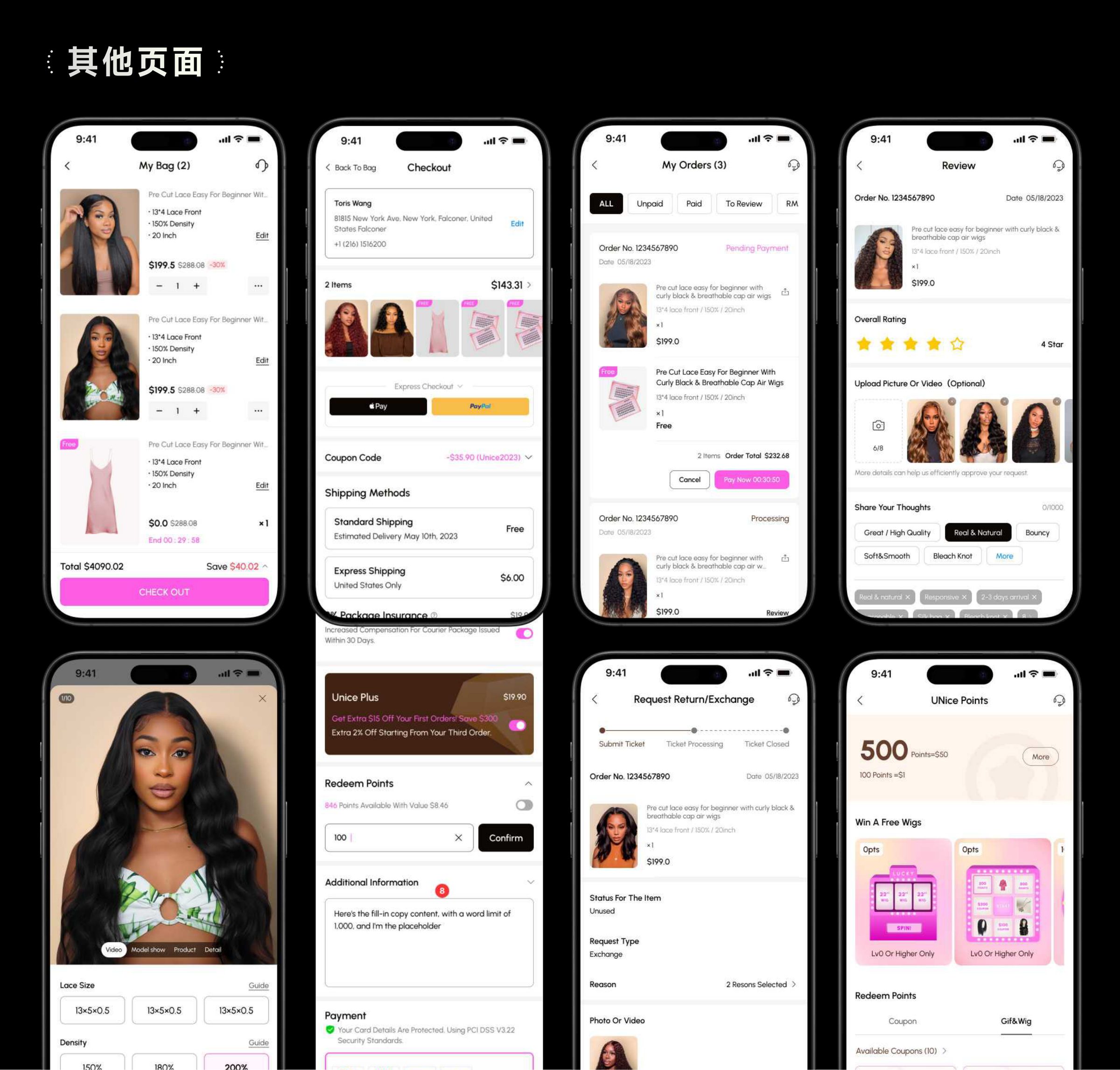 Other pages continued